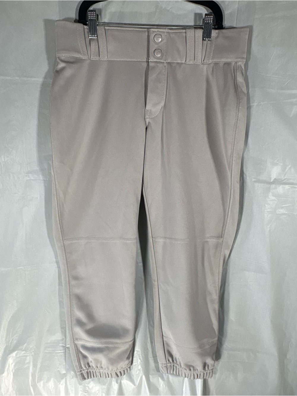 Champro Softball Pants Women's‎ Medium Gray Sports Athletic Stretch Button Zip